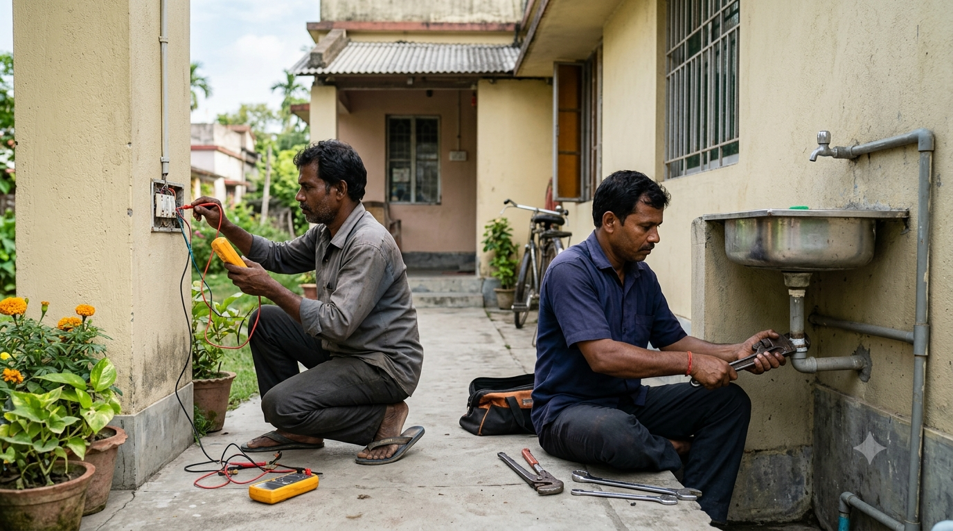 Electrician, Plumber & AC Repair in Raiganj | PoltuDa